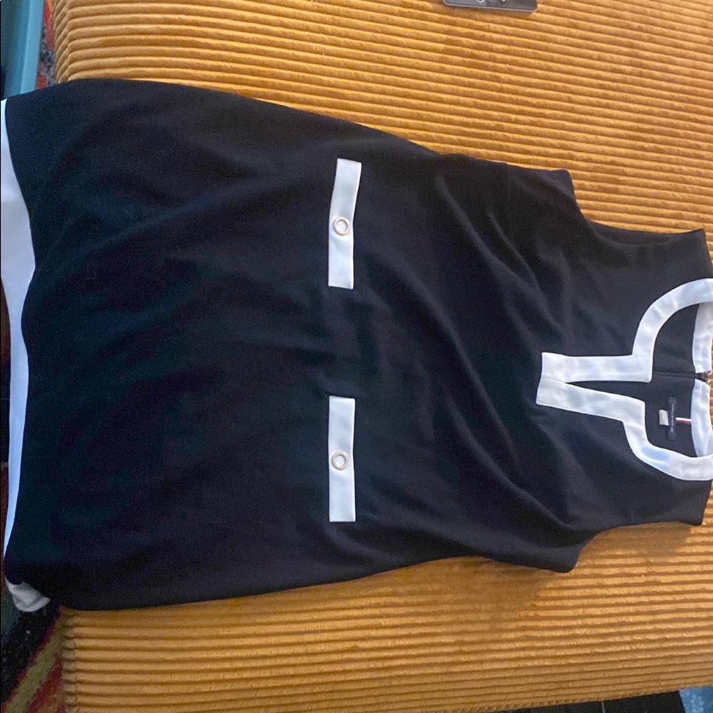 Tommy Hilfiger Black and White Midi Dress